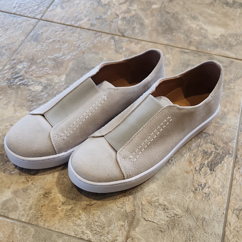 Garnet Hill Zora Slip-on Sneakers Sandstone Size 38 NWT